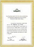 Сертификат "Аюрведа Панчакарма и интернацеональная СПА-терапия", Sahyadri Institute of Ayurveda, Альфонса Лиджи Филип